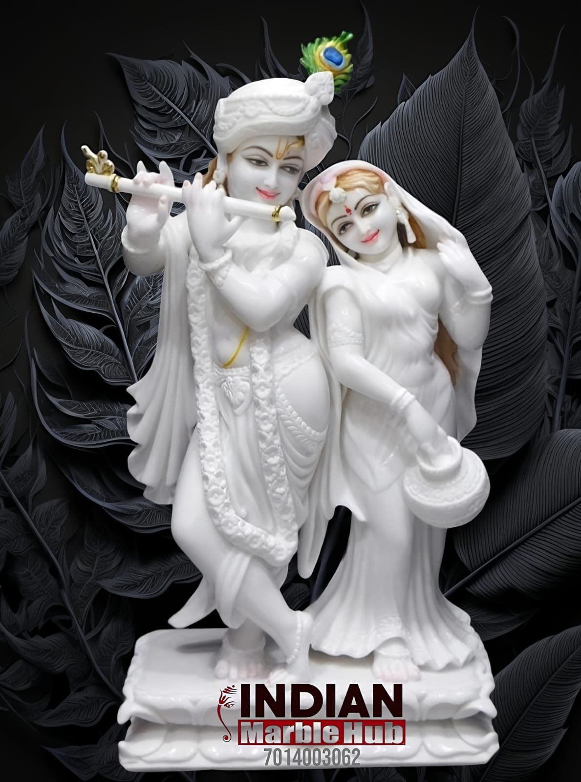 Marble Radha Krishna Statue